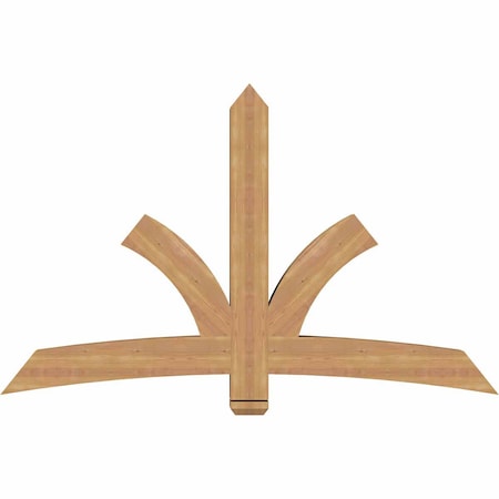 Ekena Millwork Davenport Timber Gable Bracket, Western Red Cedar, 72"W x 45"H x 5 1/2"D x 5 1/2"F, 15/12 Pitch GBW072X45X0606DAV00SWR